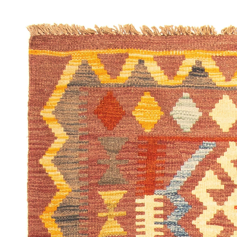 Kelim tapijt - Splash - 125 x 86 cm - bruin