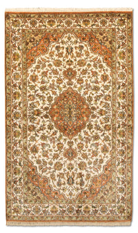 Zijden tapijt - Kashmir Silk - 160 x 95 cm - beige