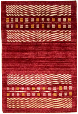 Gabbeh Tapijt - Loribaft Perzisch - 300 x 198 cm - rood