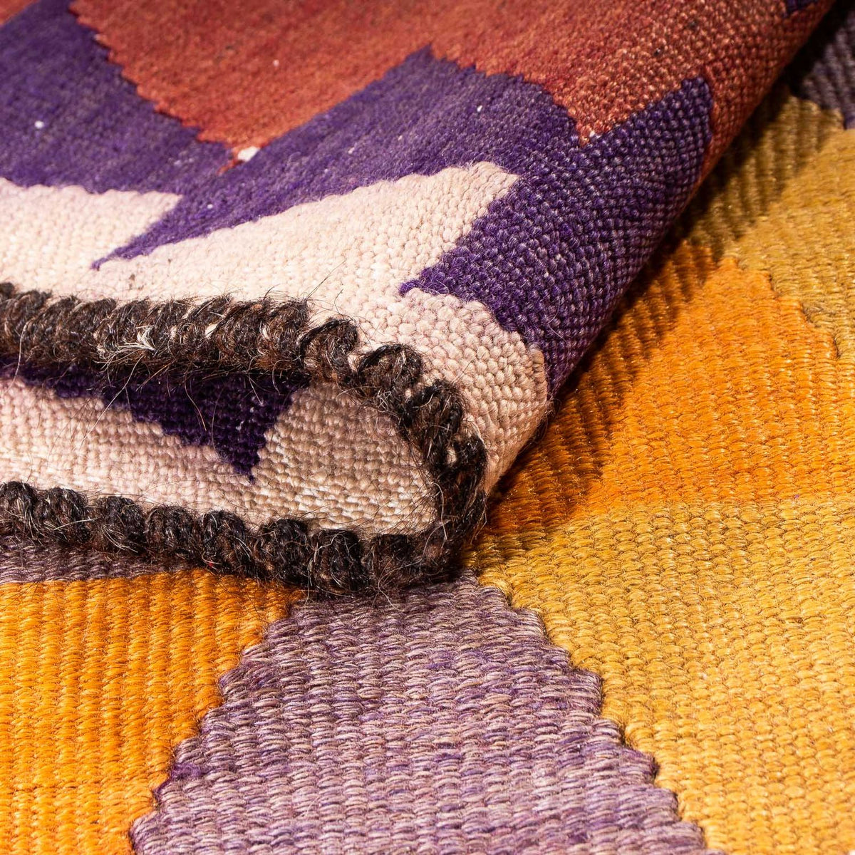 Loper Kelim tapijt - Oud - 310 x 150 cm - veelkleurig