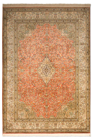 Zijden tapijt - Kashmir Silk - 244 x 168 cm - oranje
