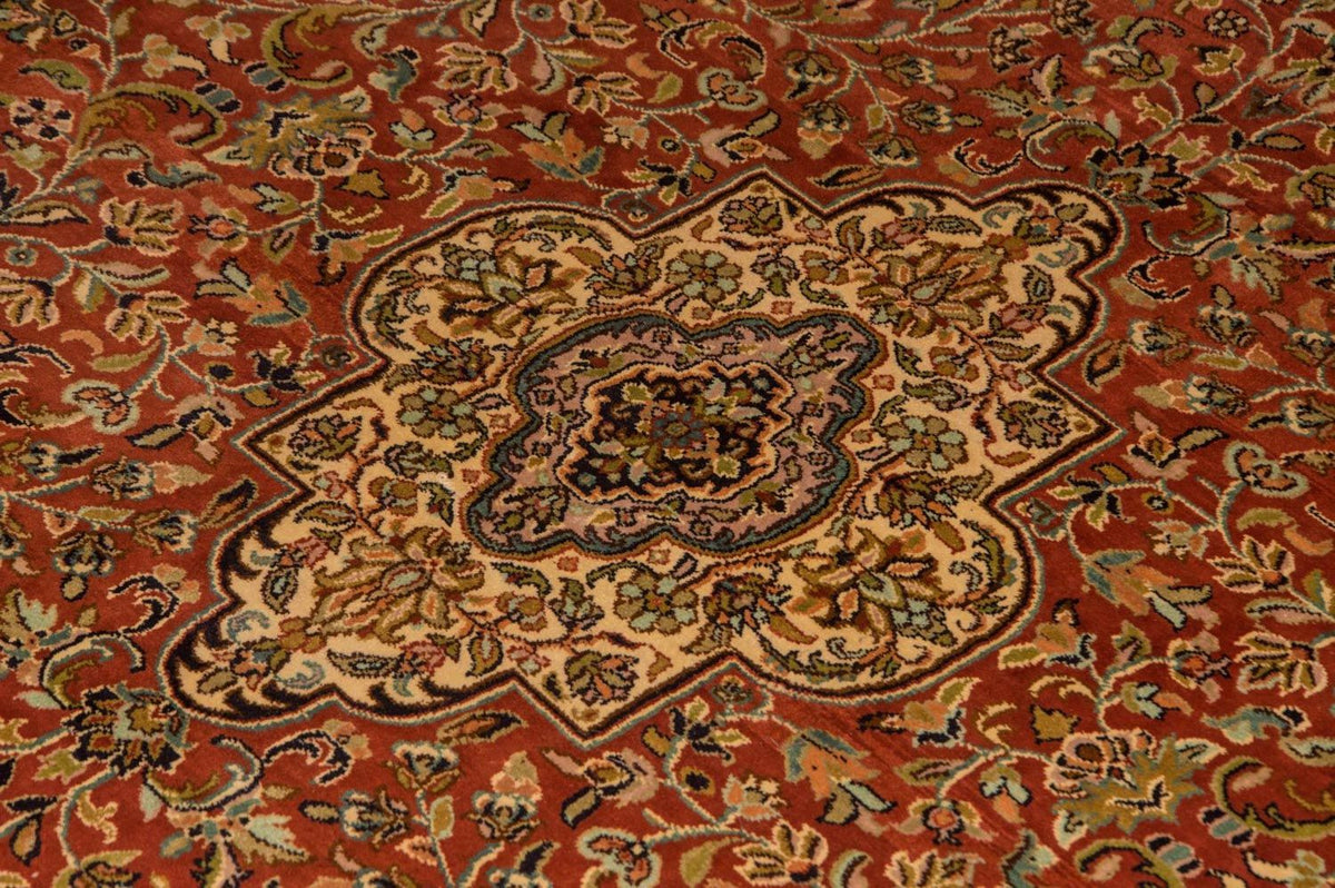 Zijden tapijt - Kashmir Silk - 244 x 168 cm - oranje