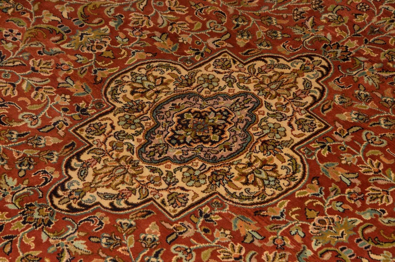 Zijden tapijt - Kashmir Silk - 244 x 168 cm - oranje