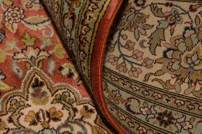 Zijden tapijt - Kashmir Silk - 244 x 168 cm - oranje