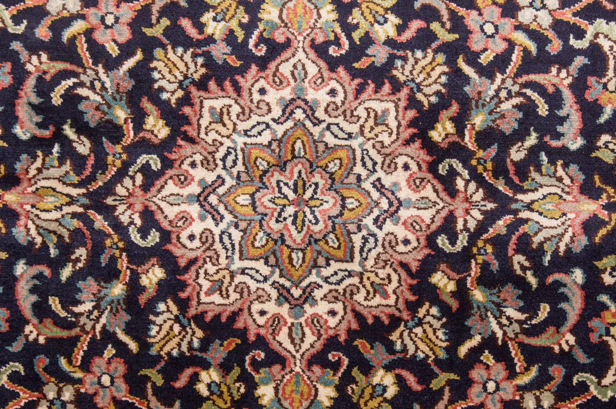 Zijden tapijt - Kashmir Silk - 150 x 93 cm - donkerblauw