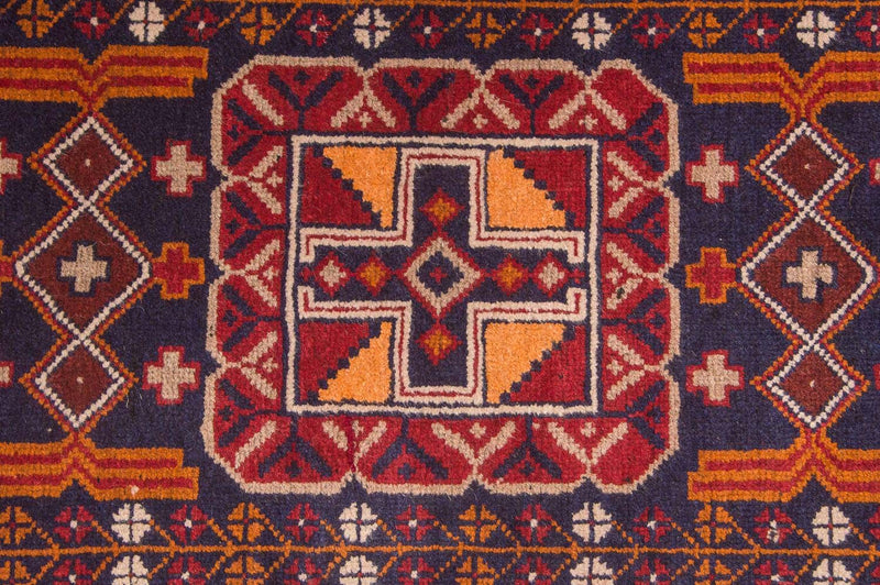 Baluch tapijt - 126 x 77 cm - veelkleurig