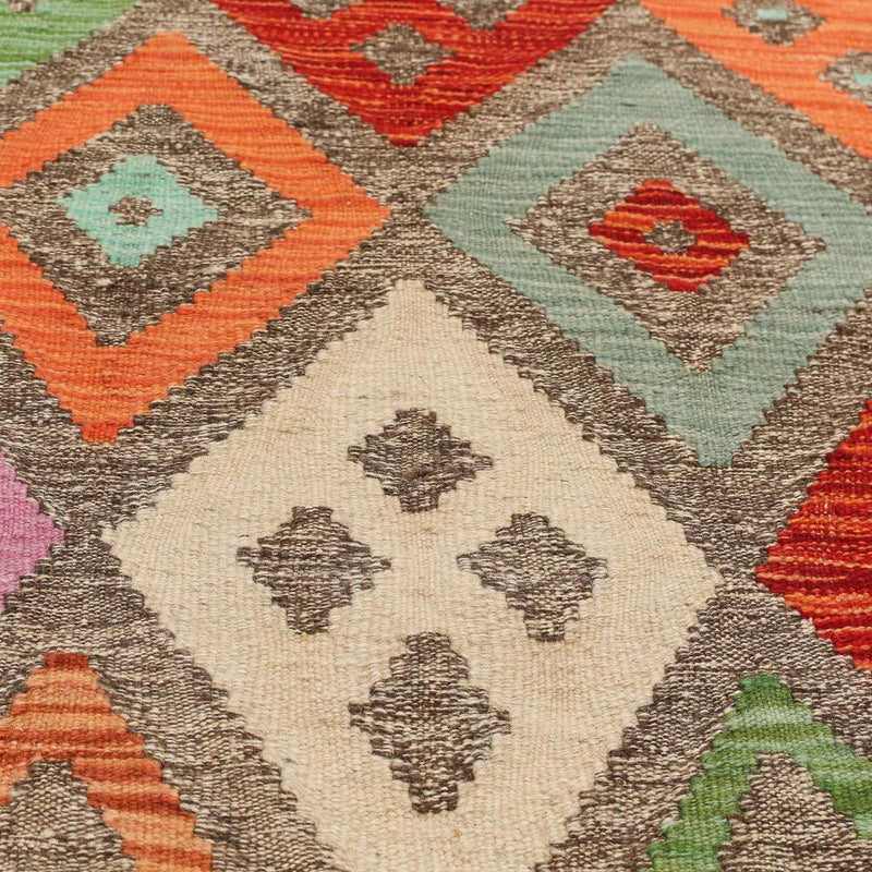 Kelim tapijt - Splash - 194 x 151 cm - veelkleurig