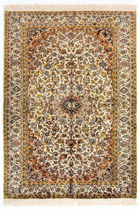 Zijden tapijt - Kashmir Silk - 149 x 89 cm - beige