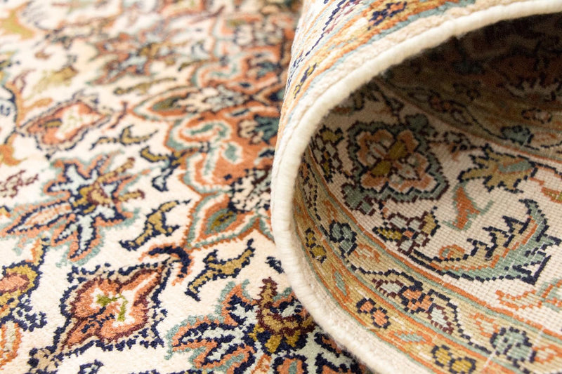 Zijden tapijt - Kashmir Silk - 149 x 89 cm - beige