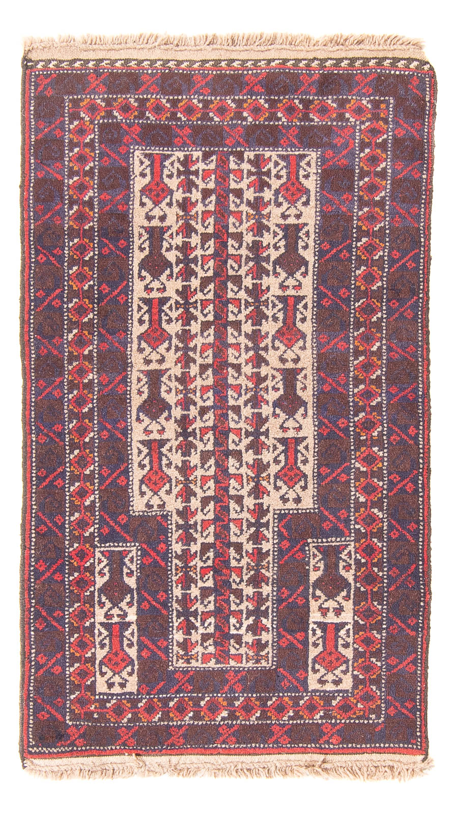 Baluch tapijt - Gebedskleed - 113 x 62 cm - beige