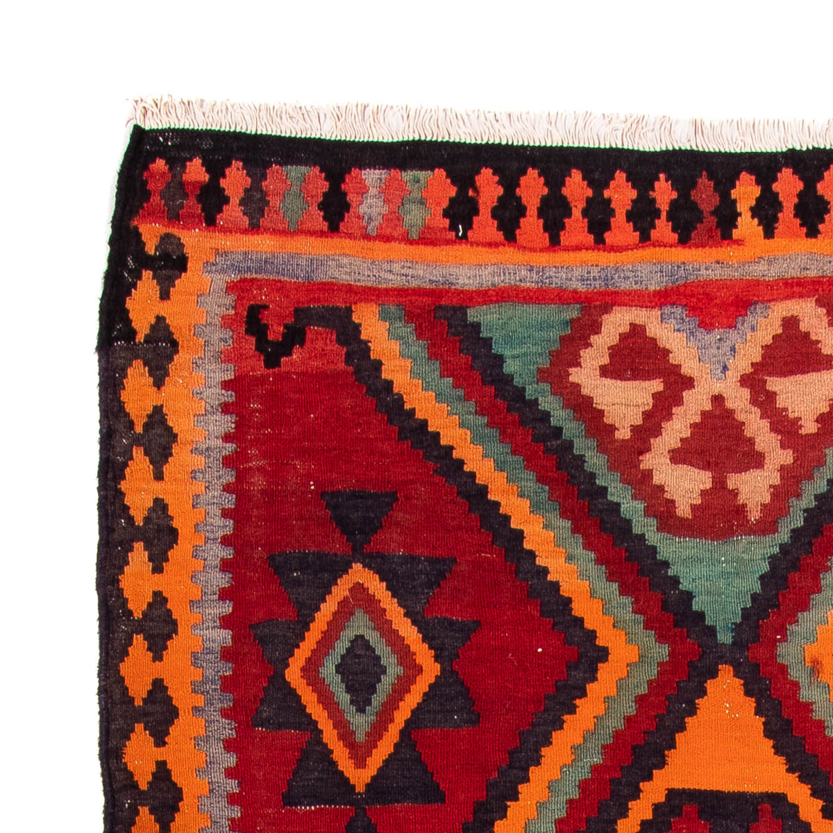 Loper Kelim tapijt - Oud - 350 x 135 cm - veelkleurig