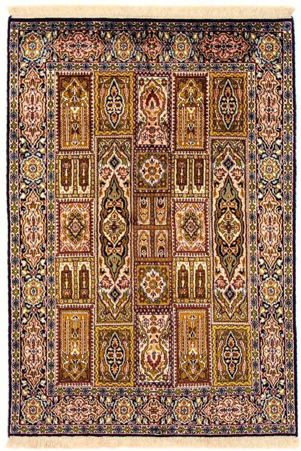 Zijden tapijt - Kashmir Silk - 157 x 93 cm - veelkleurig