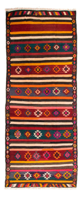 Loper Kelim tapijt - Oud - 330 x 145 cm - veelkleurig