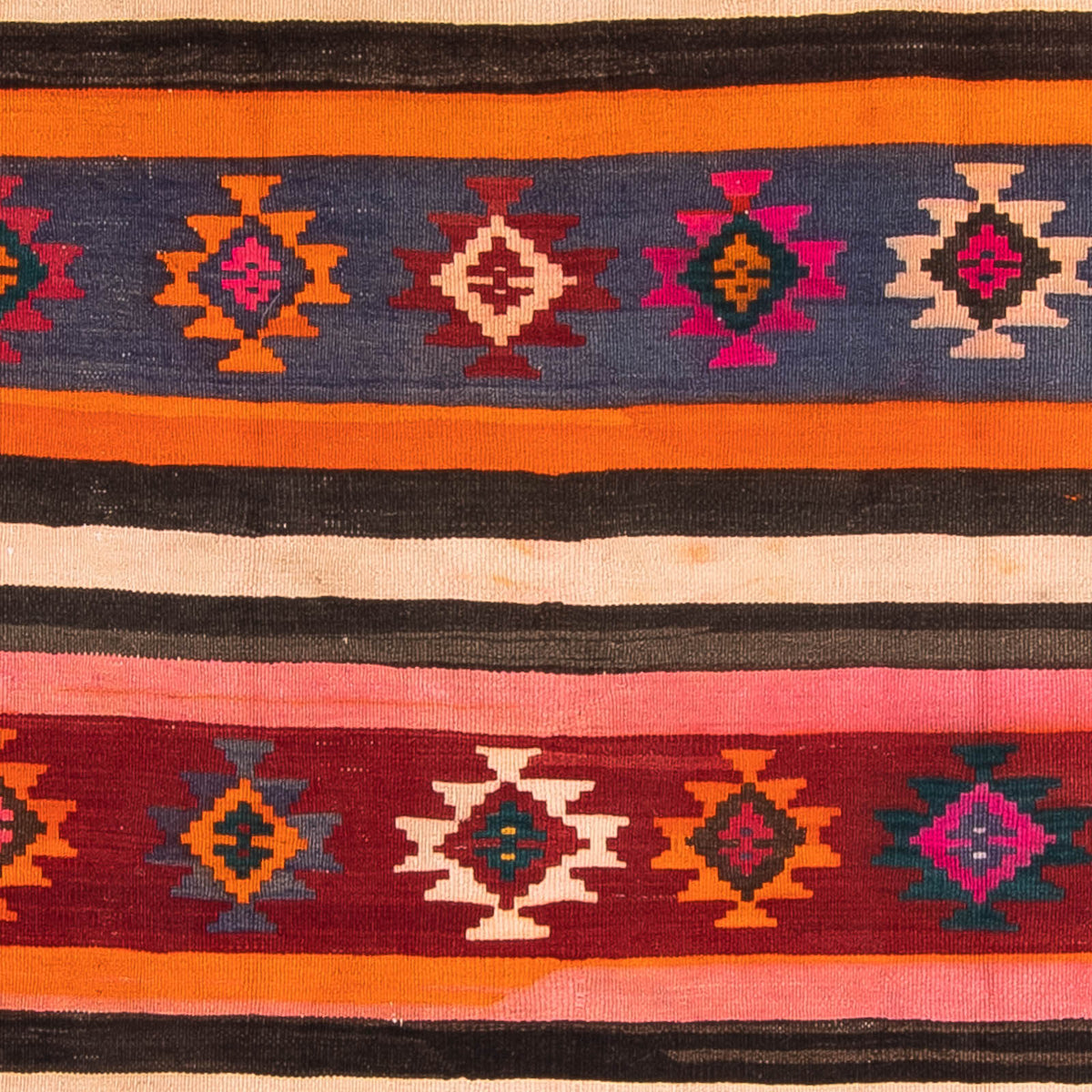 Loper Kelim tapijt - Oud - 330 x 145 cm - veelkleurig