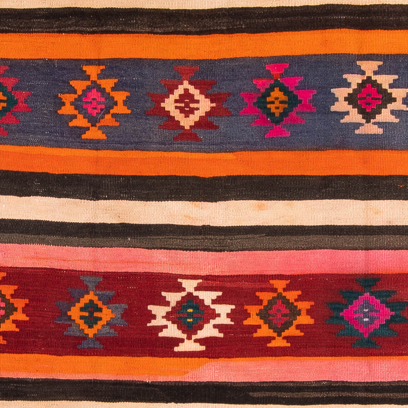 Loper Kelim tapijt - Oud - 330 x 145 cm - veelkleurig