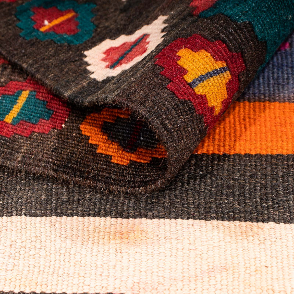 Loper Kelim tapijt - Oud - 330 x 145 cm - veelkleurig