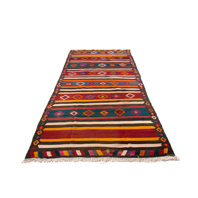 Loper Kelim tapijt - Oud - 330 x 145 cm - veelkleurig