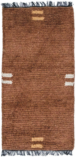 Nepal tapijt - 140 x 70 cm - bruin