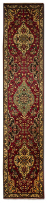 Loper Perzisch tapijt - Tabriz - 385 x 73 cm - rood