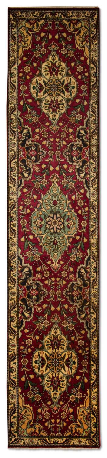 Loper Perzisch tapijt - Tabriz - 385 x 73 cm - rood