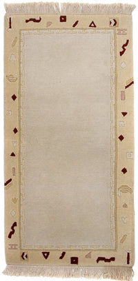 Nepal tapijt - 140 x 70 cm - beige