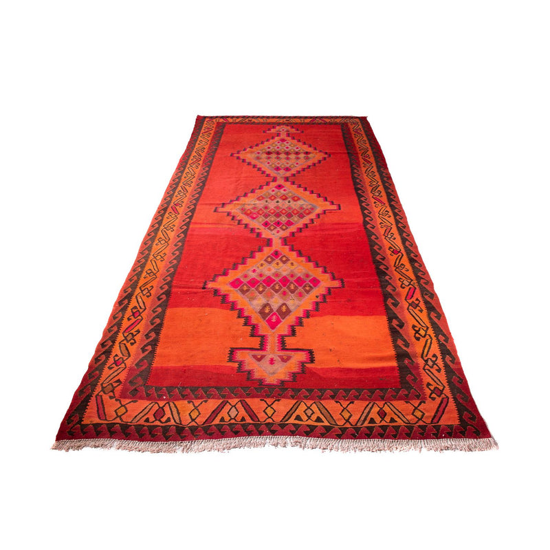 Loper Kelim tapijt - Oud - 380 x 180 cm - veelkleurig