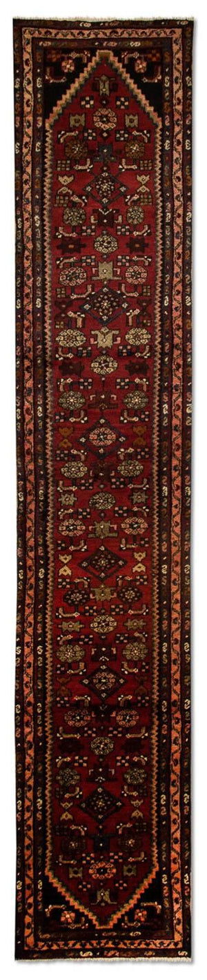 Loper Perzisch Tapijt - Nomadisch - 408 x 74 cm - rood