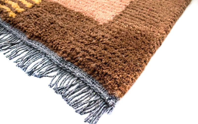 Nepal tapijt - 140 x 70 cm - bruin