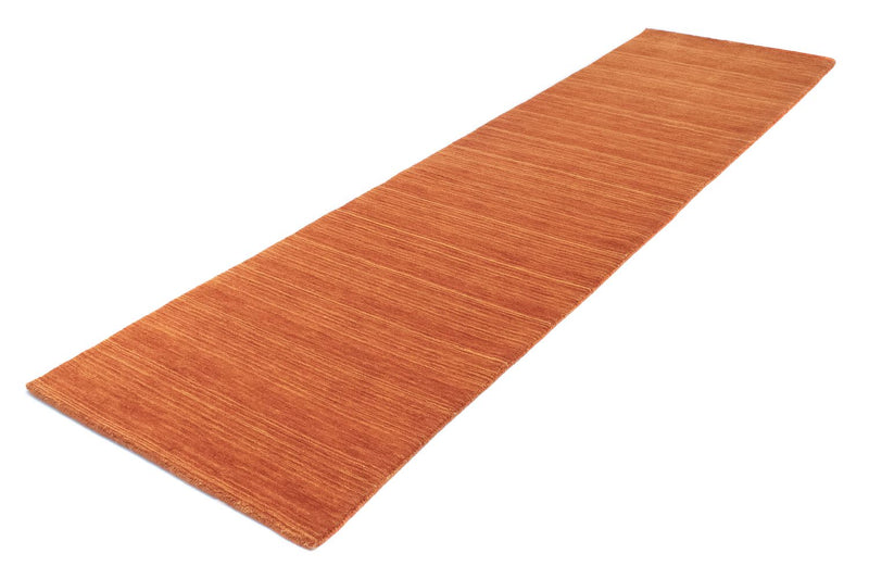 Loper Wollen tapijt - 295 x 75 cm - oranje