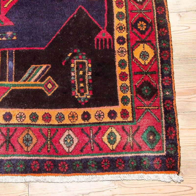 Loper Perzisch Tapijt - Nomadisch - 411 x 143 cm - donkerblauw