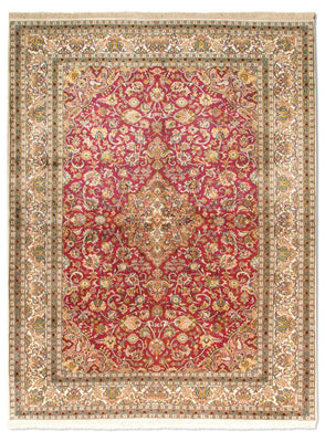 Zijden tapijt - Kashmir Silk - 218 x 157 cm - rood