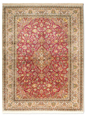 Zijden tapijt - Kashmir Silk - 218 x 157 cm - rood