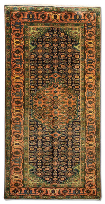 Loper Perzisch Tapijt - Nomadisch - 284 x 143 cm - donkerblauw