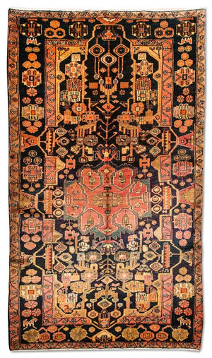 Perzisch Tapijt - Nomadisch - 306 x 158 cm - donkerblauw