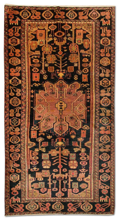 Hamadan Tapijt 150x300cm - Perzisch tapijt - blauw