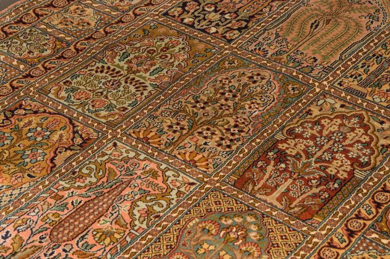 Zijden tapijt - Kashmir Silk - 184 x 124 cm - veelkleurig