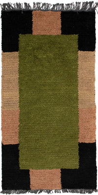 Nepal tapijt - 140 x 70 cm - groen