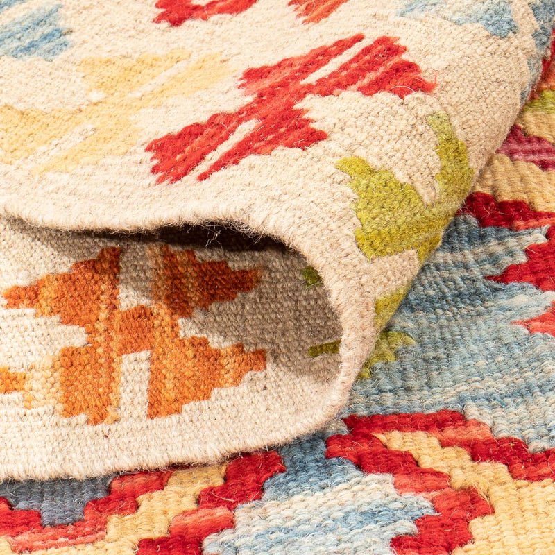 Kelim tapijt - Splash - 199 x 156 cm - veelkleurig