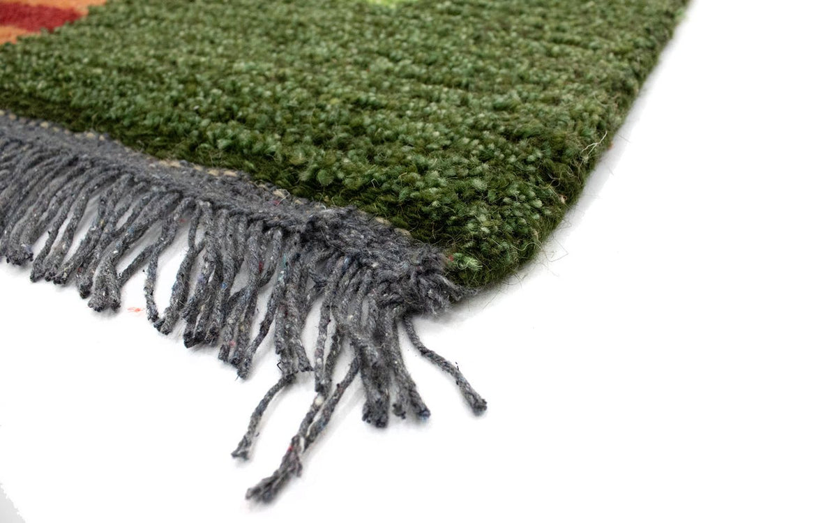 Nepal tapijt - 140 x 70 cm - groen