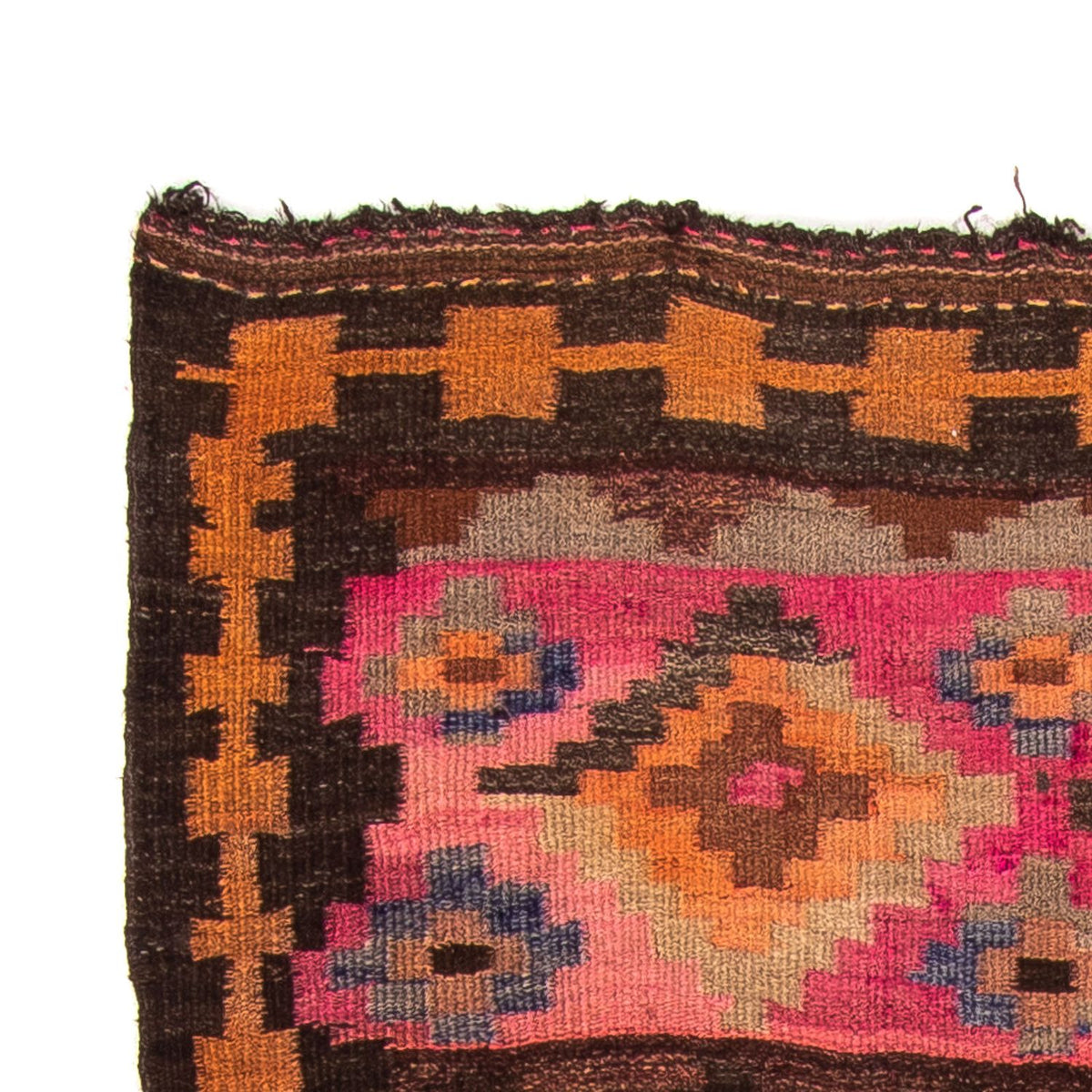 Loper Kelim tapijt - Oud - 260 x 120 cm - veelkleurig