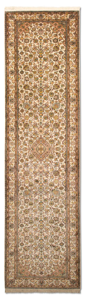 Loper Zijden tapijt - Kashmir Silk - 300 x 79 cm - beige