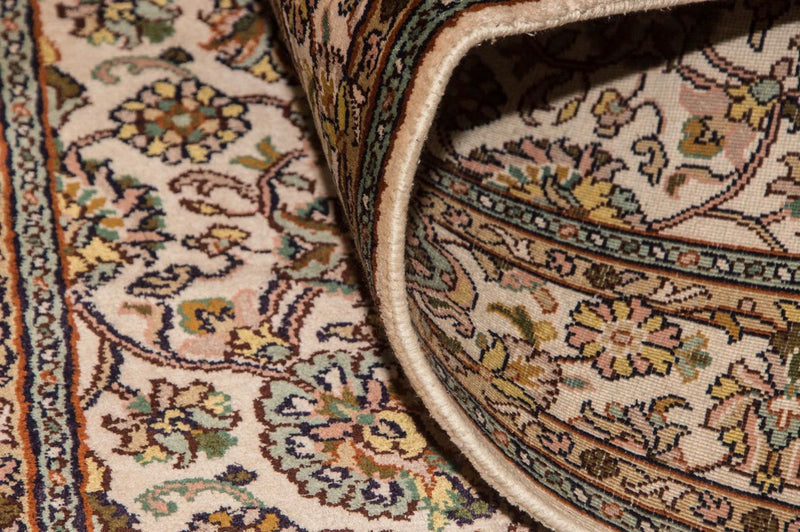 Loper Zijden tapijt - Kashmir Silk - 300 x 79 cm - beige