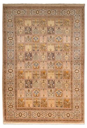Zijden tapijt - Kashmir Silk - 240 x 157 cm - beige