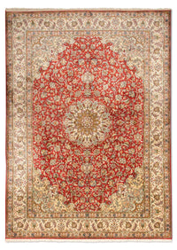 Zijden tapijt - Kashmir Silk - 218 x 156 cm - rood