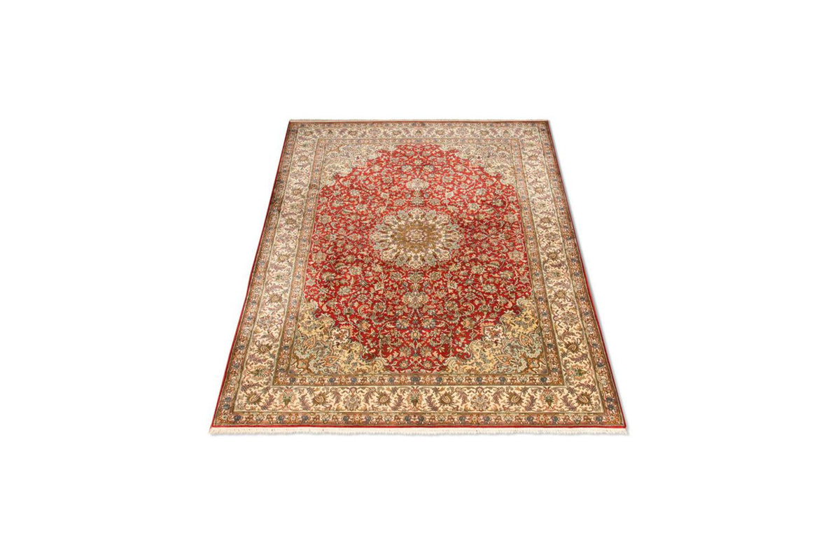 Zijden tapijt - Kashmir Silk - 218 x 156 cm - rood