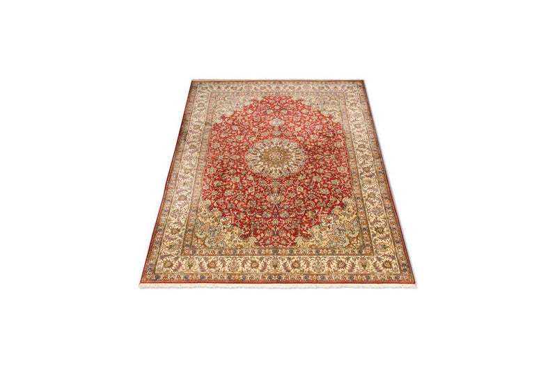 Zijden tapijt - Kashmir Silk - 218 x 156 cm - rood