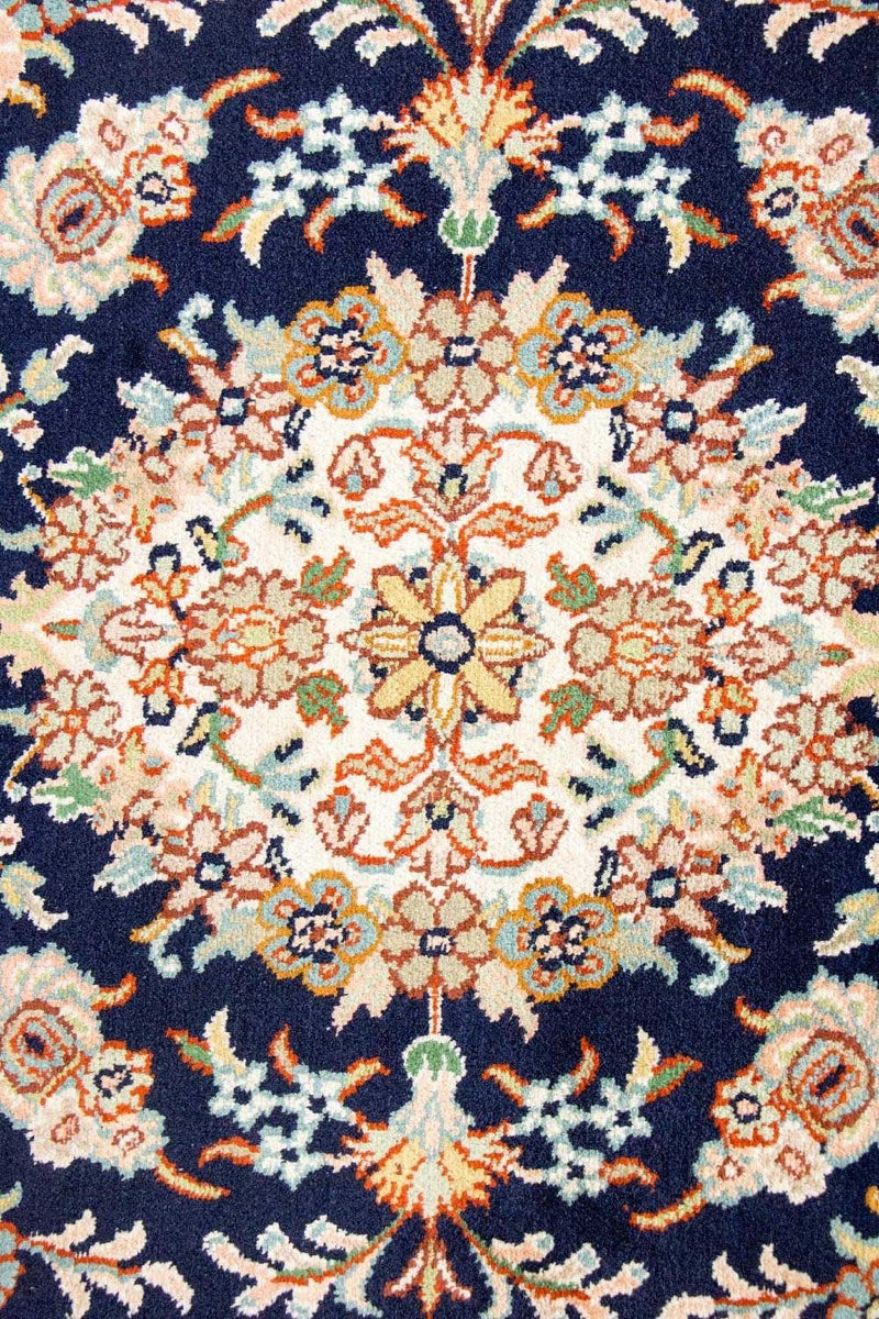 Zijden tapijt - Kashmir Silk - 98 x 63 cm - blauw
