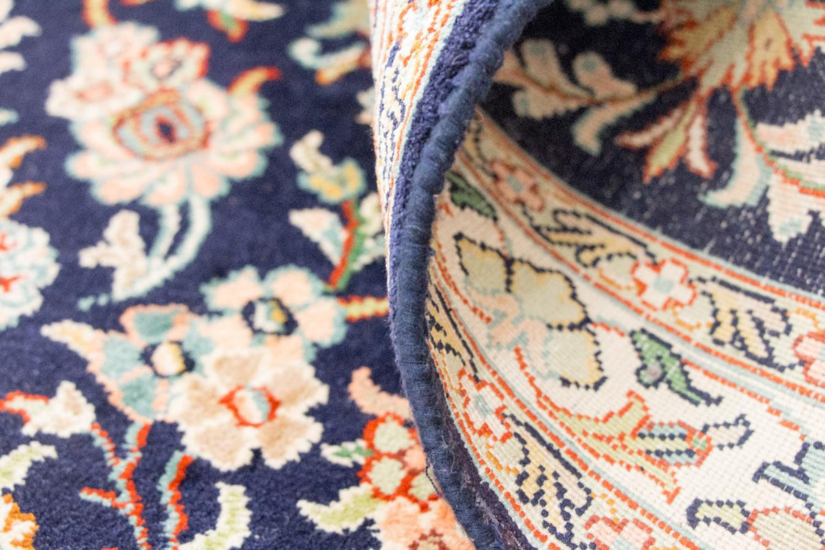 Zijden tapijt - Kashmir Silk - 98 x 63 cm - blauw