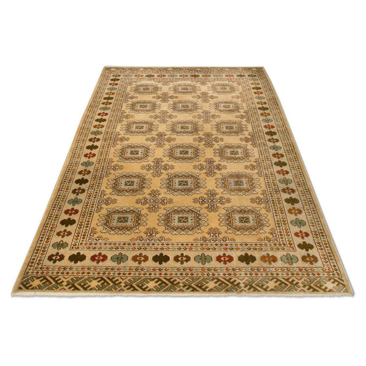 Turkaman tapijt - 184 x 126 cm - beige