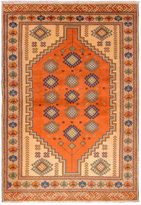 Turkaman tapijt - 184 x 127 cm - oranje